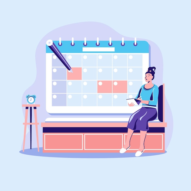Free Vector appointment booking concept with calendar