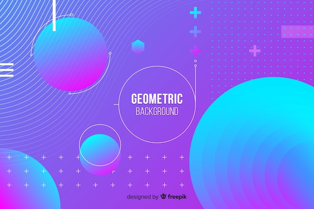 Free Vector arranged gradient geometric shapes