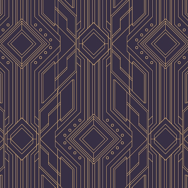 Free Vector art deco pattern design