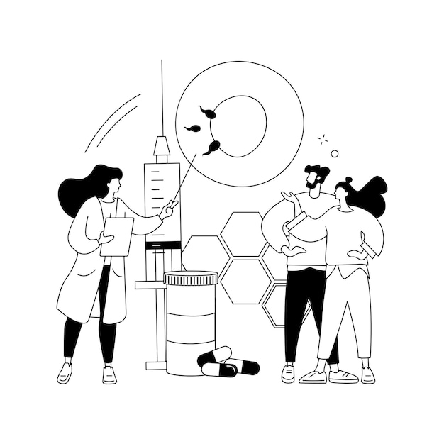 Free Vector assisted reproductive technology abstract concept vector illustration infertility procedures womans egg pregnancy test sperm donation reproductive medicine clinic abstract metaphor