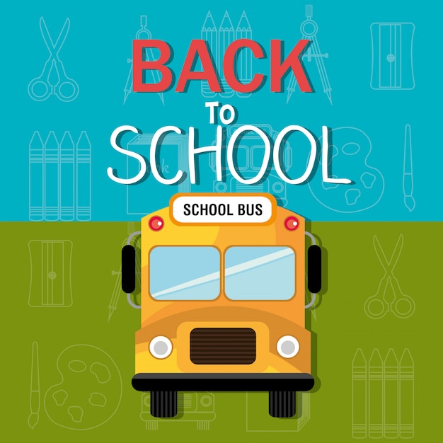 Free Vector back to school design.