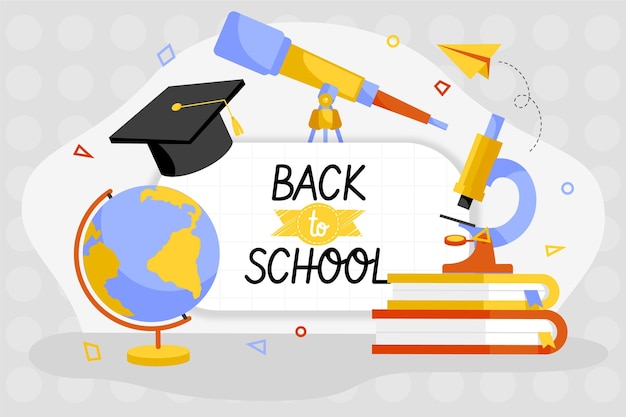 Free Vector back to school wallpaper