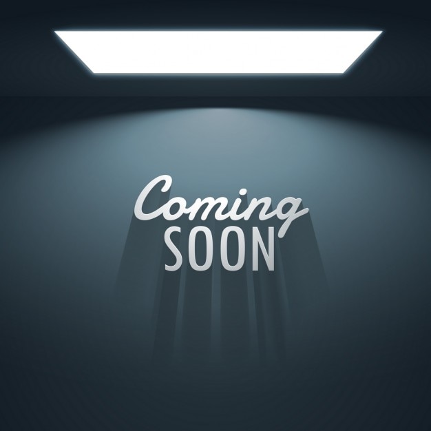 Free Vector background of empty room with text of "coming soon"