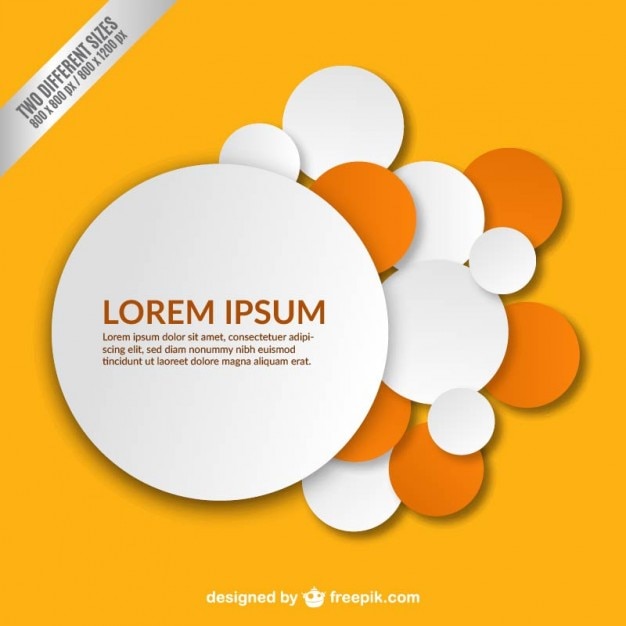 Free Vector background template with round shapes