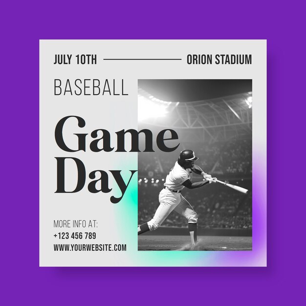 Free Vector baseball  banner design