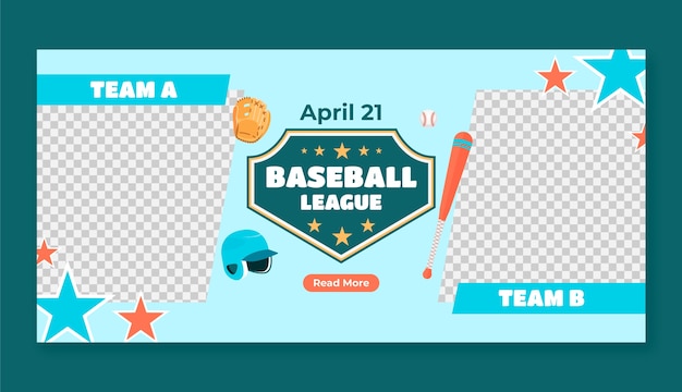 Free Vector baseball banner template design