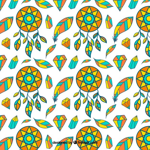 Free Vector beautiful boho pattern