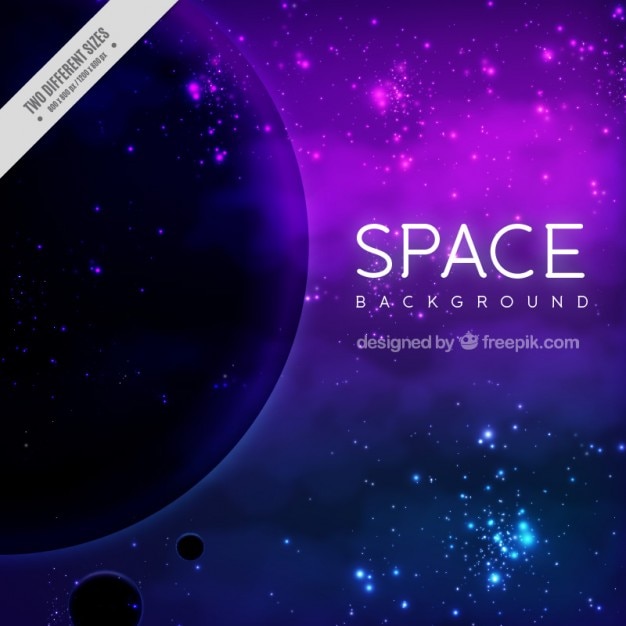 Free Vector beautiful shiny space background 
