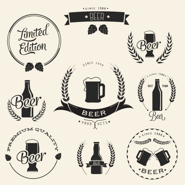 Free Vector beer logo design