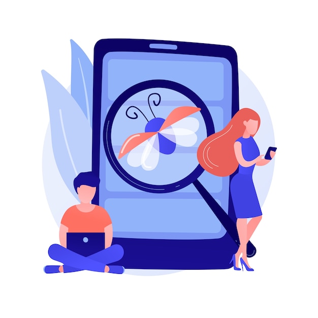 Free Vector beta testing abstract concept vector illustration. new product beta test, presale user experience, software development process, second phase testing, real environment check abstract metaphor.