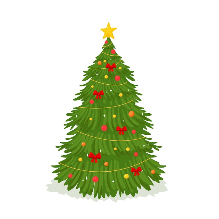 Free Vector bidimensional christmas tree