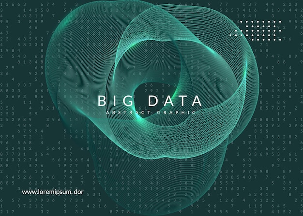 Free Vector big data background technology for visualization artificial in