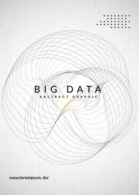 Free Vector big data background technology for visualization artificial in