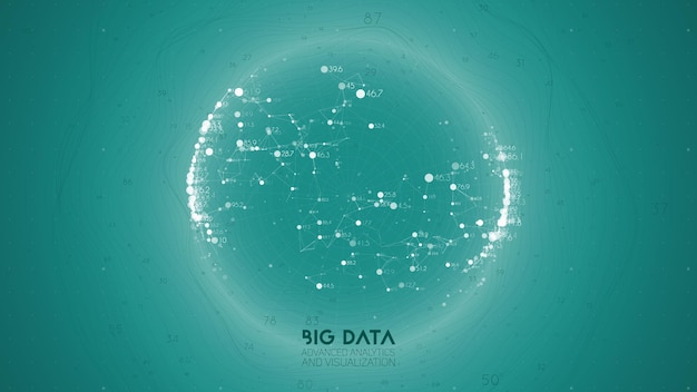 Free Vector big data visualization. futuristic infographic. information aesthetic design. visual data complexity. complex data threads graphic visualization. abstract data graph.