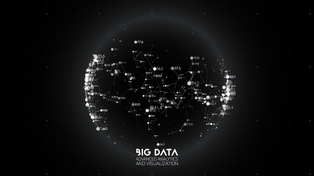 Free Vector big data visualization. futuristic infographic. information aesthetic design. visual data complexity. complex data threads graphic visualization. abstract data graph.