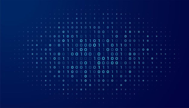 Free Vector binary code number system concept background design