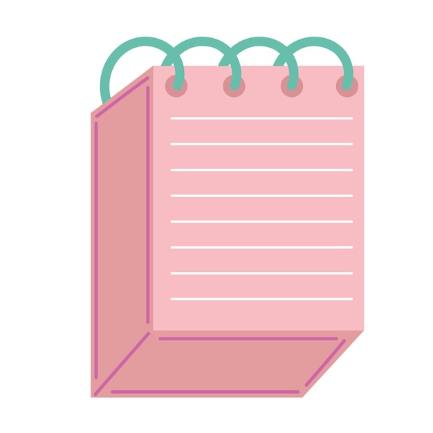 Free Vector blank notebook page for education icon isolated