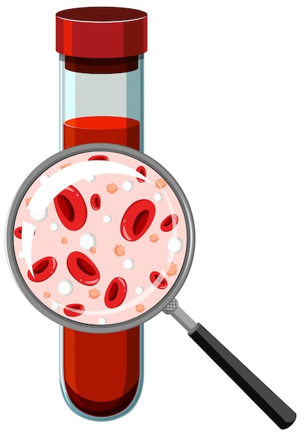 Free Vector blood analysis and medical research illustration