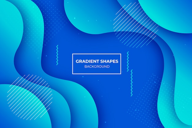 Free Vector blue gradient shapes background