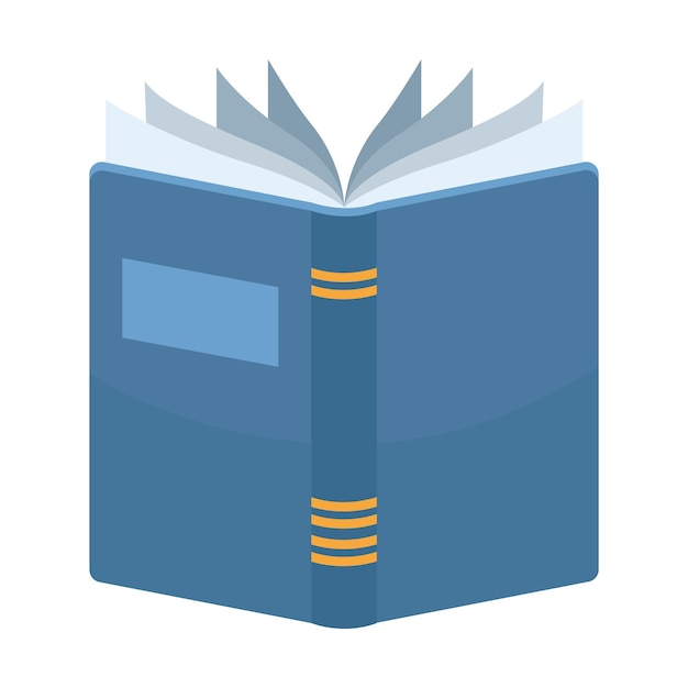 Free Vector blue open book library icon