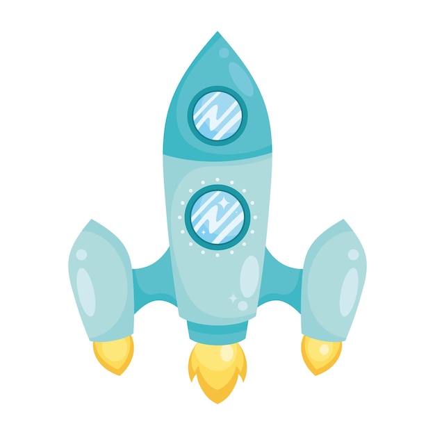 Free Vector blue rocket start up