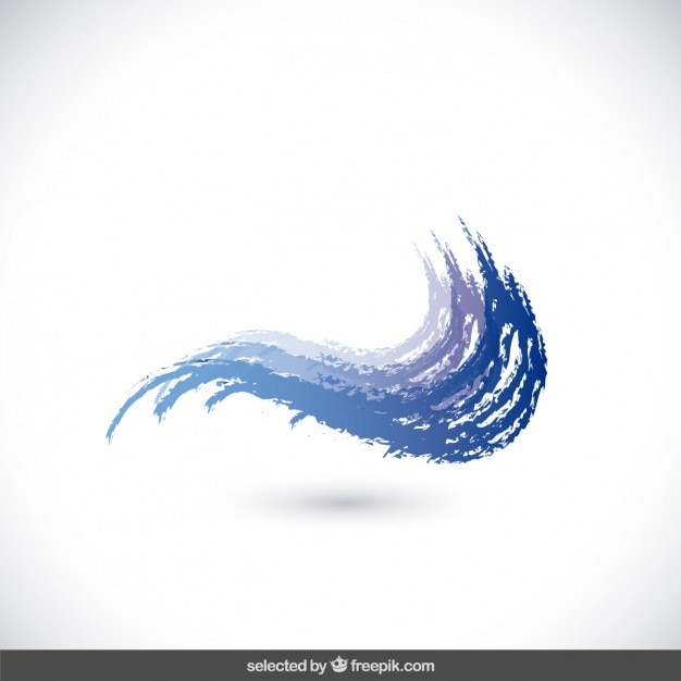 Free Vector blue watercolor waves