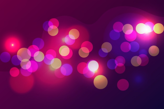 Free Vector bokeh lights effect on dark wallpaper theme