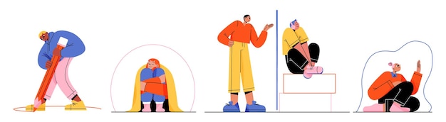 Free Vector boundaries of personal space person safe zone