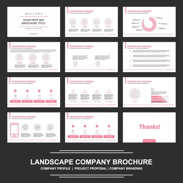Free Vector brochure presentation design