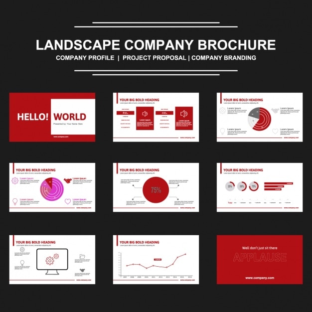 Free Vector brochure presentation design