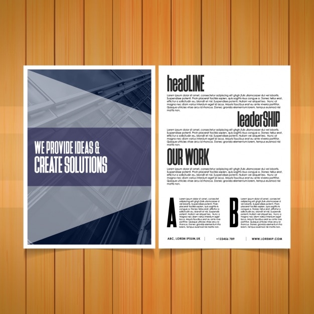 Free Vector brochure template design