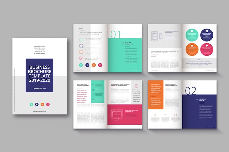 Free Vector brochure template layout