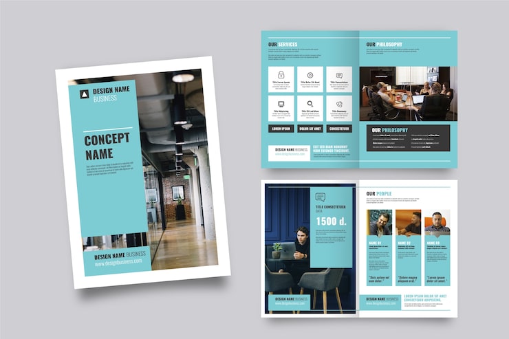 Free Vector brochure template layout