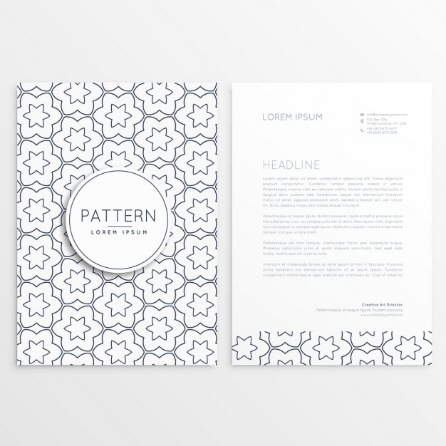 Free Vector brochure with a geometric pattern