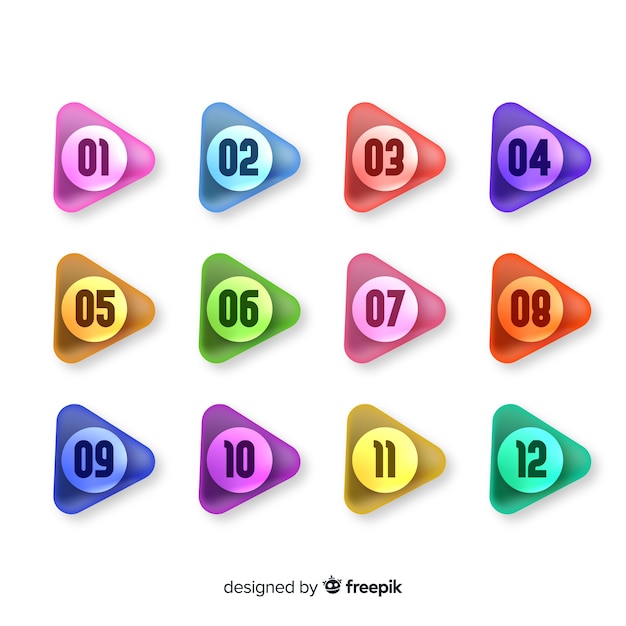 Free Vector bullet point collection