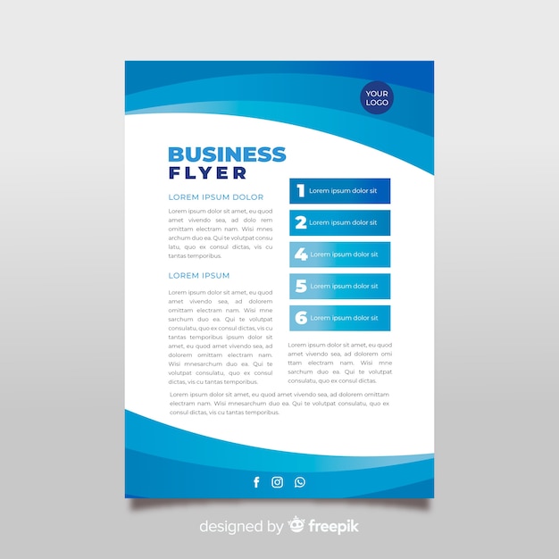Free Vector business brochure
