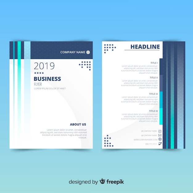 Free Vector business flyer template