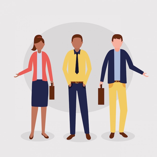 Free Vector business people group