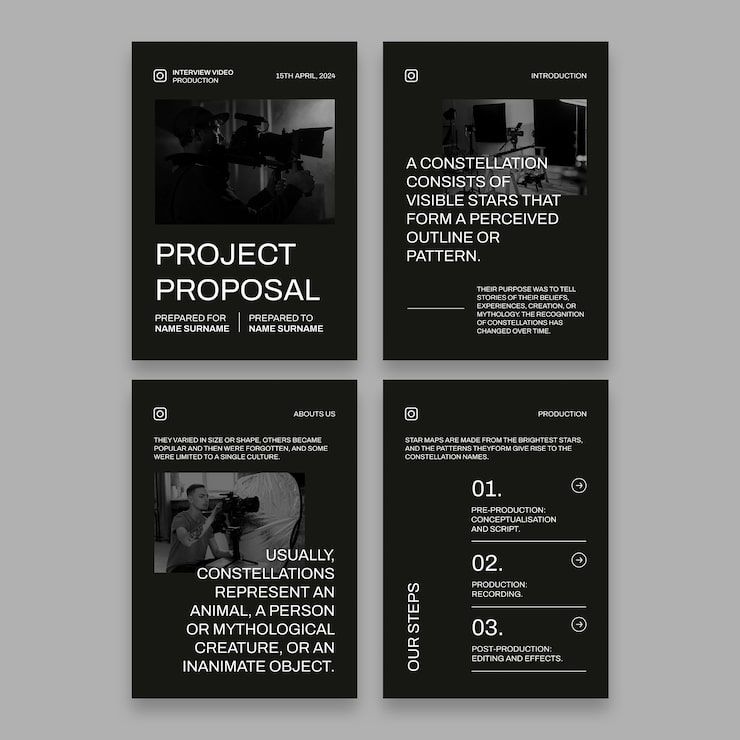 Free Vector business proposal template design