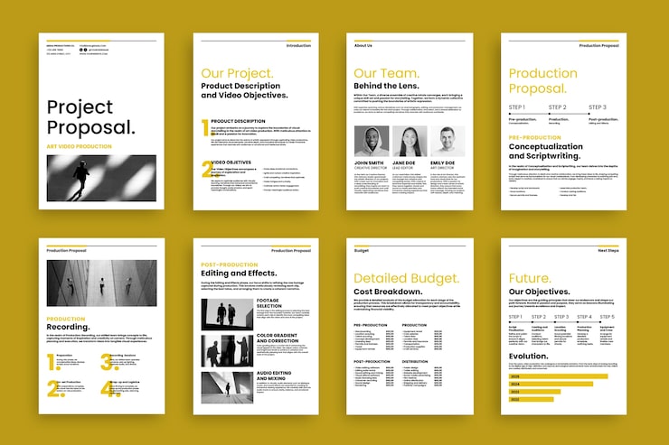 Free Vector business proposal template design