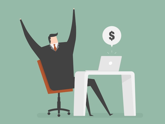 Free Vector businessman happy design