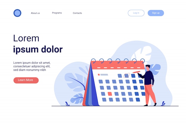 Free Vector businessman planning events, deadlines and agenda