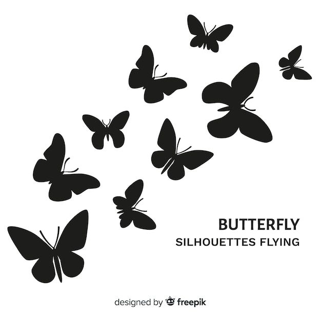 Free Vector butterflies flying background