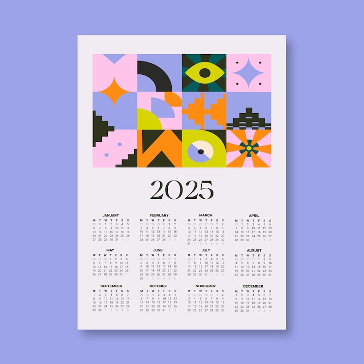 Free Vector calendar template design