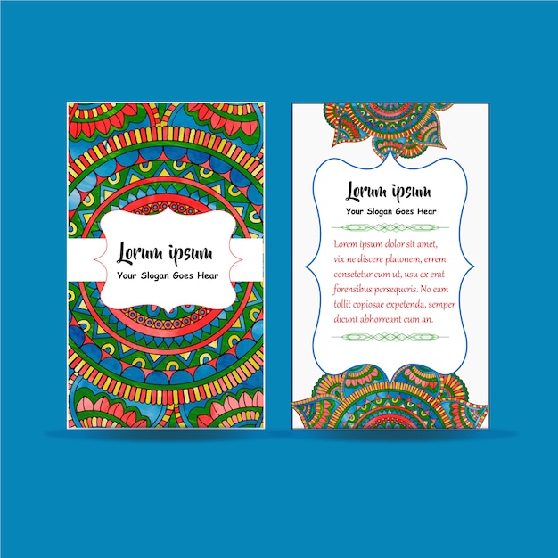 Free Vector card mandala design