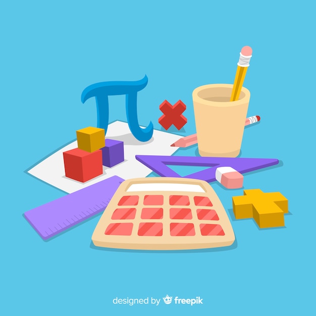Free Vector cartoon math background