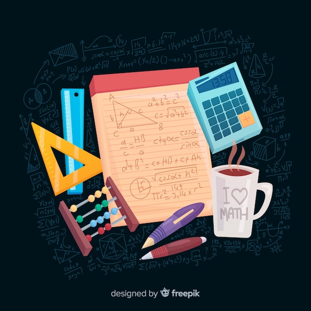 Free Vector cartoon math elements background