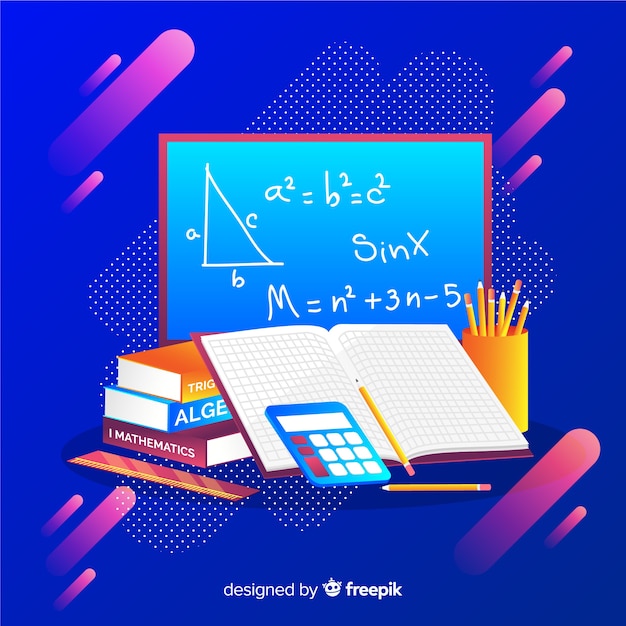 Free Vector cartoon maths elements background