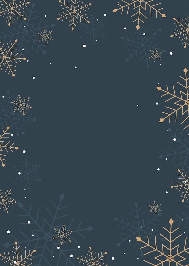 Free Vector christmas background with snowflake border design