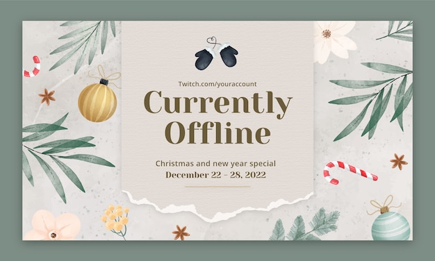 Free Vector christmas season twitch background